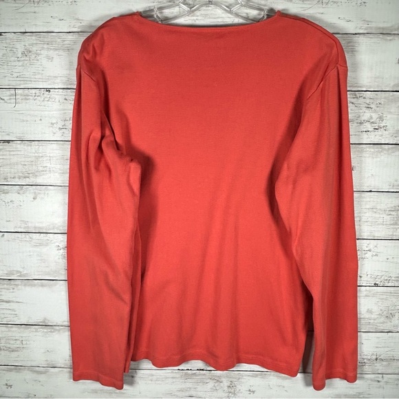 Pendleton Cotton Long Sleeve Casual Classic Crewneck Pumpkin T Shirt Large - Picture 2 of 5